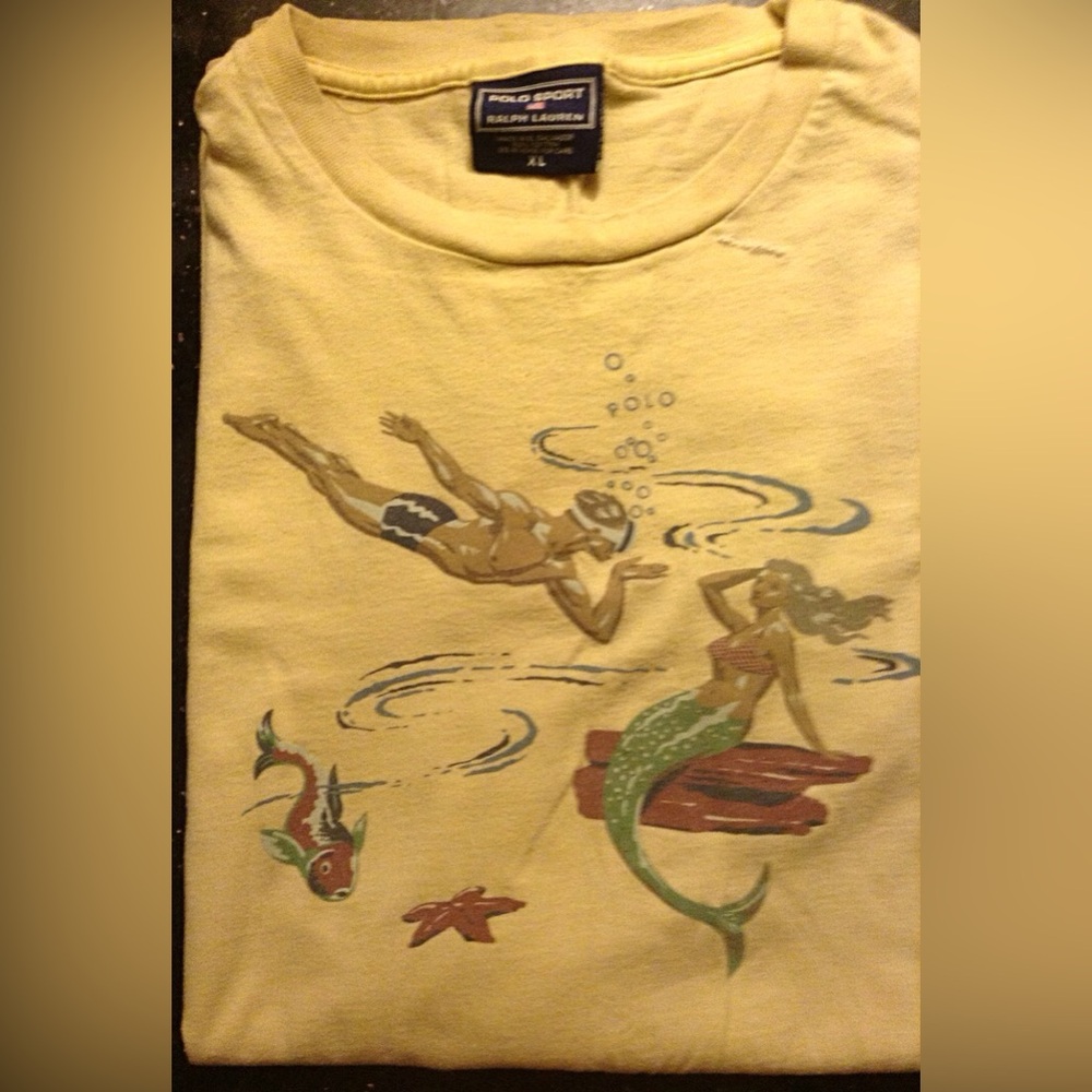 Polo Sport Ralph Lauren Light Yellow Mermaid Tee XL